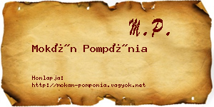 Mokán Pompónia névjegykártya